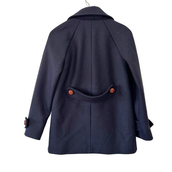 & Other Stories Paris Atelier Wool Peacoat Women’s Size 6 Navy - Picture 9 of 14